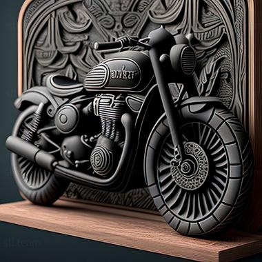 3D model Triumph Bonneville Bobber Black (STL)